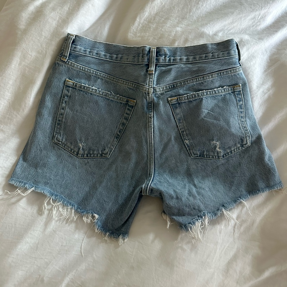 Agolde Light Blue Jean Shorts - Picture 6 of 7